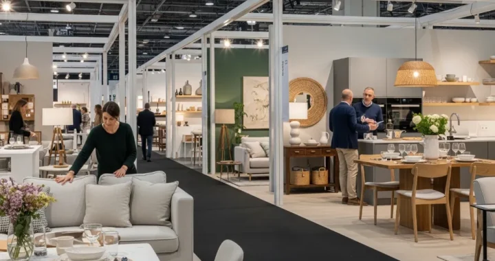 Stands de décoration et d'aménagement intérieur de l'espace Home and Co à la Foire de Paris