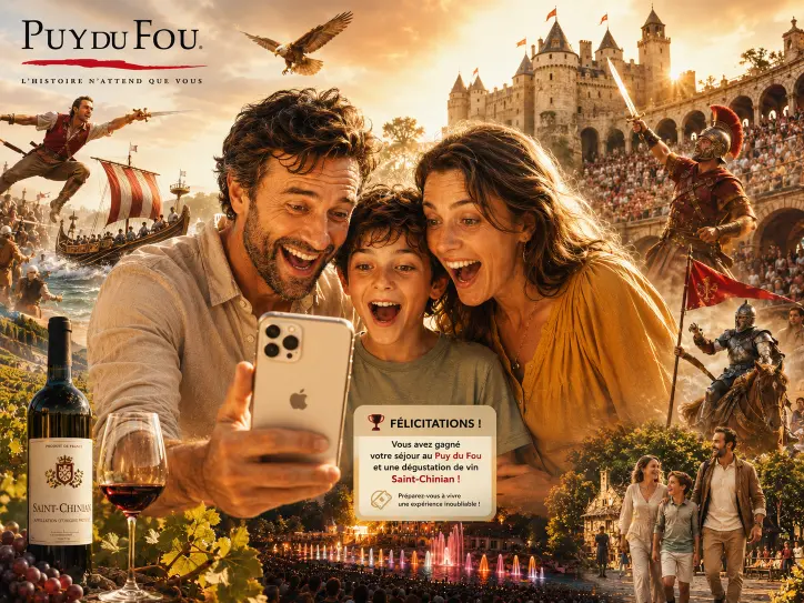 jeu concours Puy du Fou Saint-Chinian gratuit