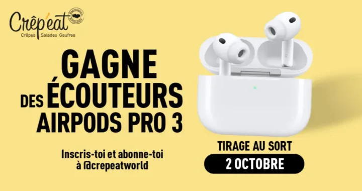 jeu concours Crep'eat AirPods gratuit