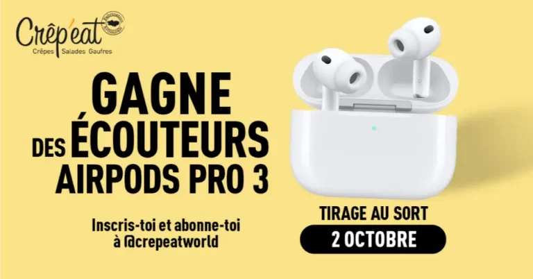 jeu concours Crep'eat AirPods gratuit
